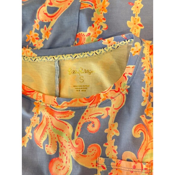 Lilly Pulitzer Womens Dress Blue Declan Floral Shift Short Sleeve A Line Small - Picture 3 of 10